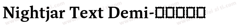 Nightjar Text Demi字体转换